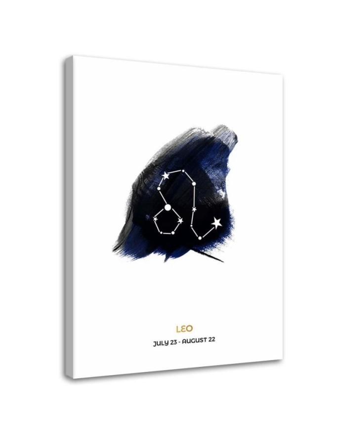 Zodiac sign Leo - Modern Canvas painting for the wall | FEEBY
