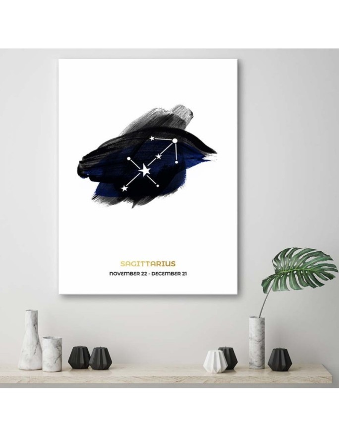 Sagittarius zodiac sign - Modern Canvas painting for the wall | FEEBY