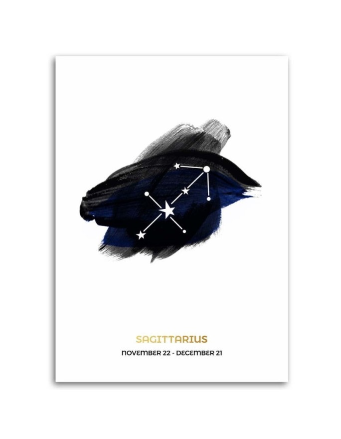 Sagittarius zodiac sign - Modern Canvas painting for the wall | FEEBY