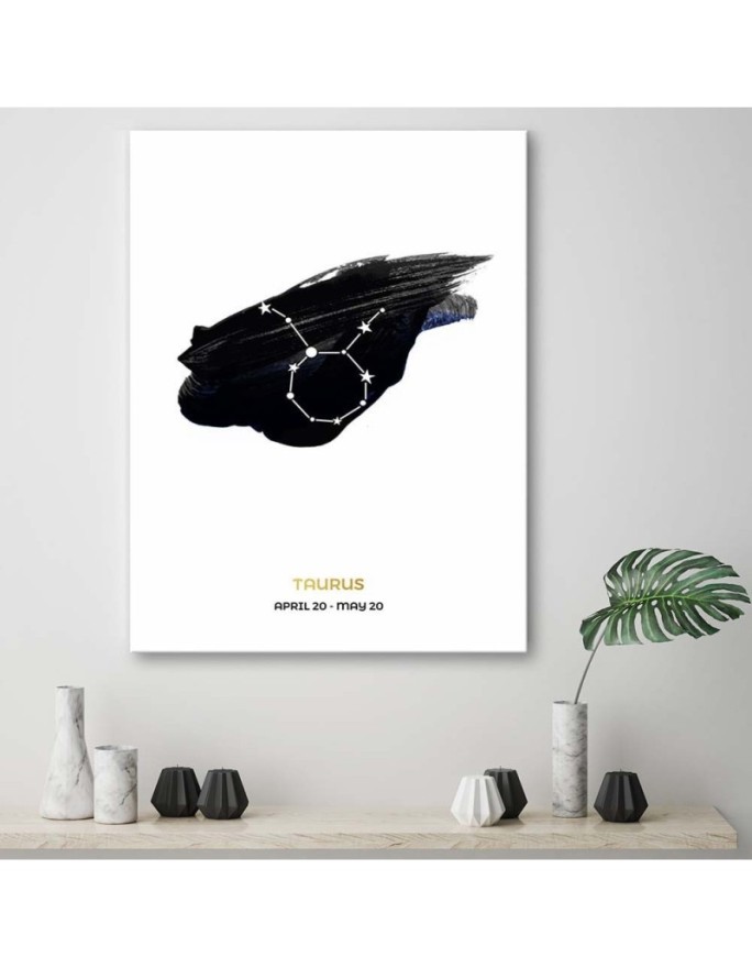 Fashionable paintings for the living room - Zodiac sign Taurus | FEEBY