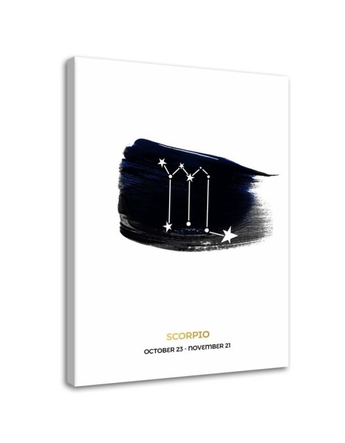 Fashionable Canvas prints for the living room - Zodiac sign Scorpio | FEEBY