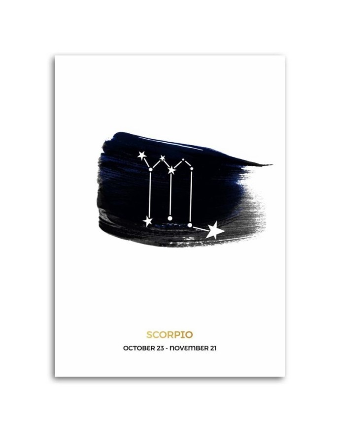Fashionable Canvas prints for the living room - Zodiac sign Scorpio | FEEBY