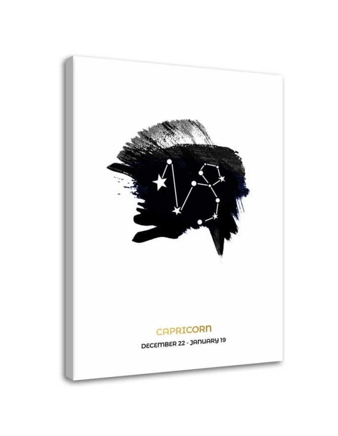 Fashionable Canvas prints for the living room - Zodiac sign Capricorn | FEEBY