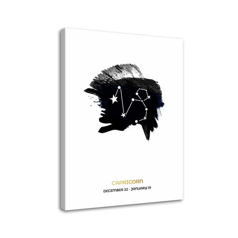Fashionable Canvas prints for the living room - Zodiac sign Capricorn | FEEBY