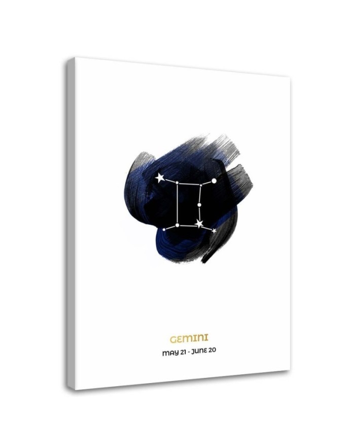 Fashionable Canvas prints for the living room - Zodiac sign Twins | FEEBY