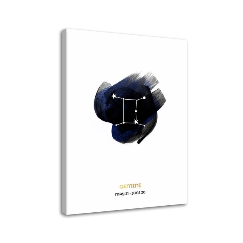 Fashionable Canvas prints for the living room - Zodiac sign Twins | FEEBY