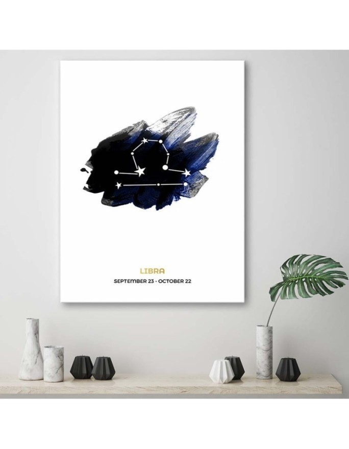 Fashionable Canvas prints for the living room - Zodiac sign Libra | FEEBY