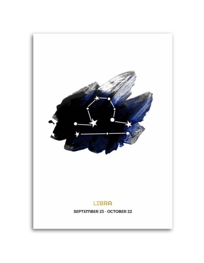 Fashionable Canvas prints for the living room - Zodiac sign Libra | FEEBY
