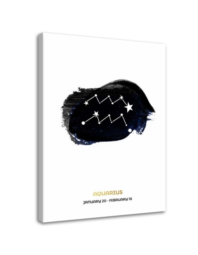 Fashionable Canvas prints for the living room - Zodiac sign Aquarius | FEEBY
