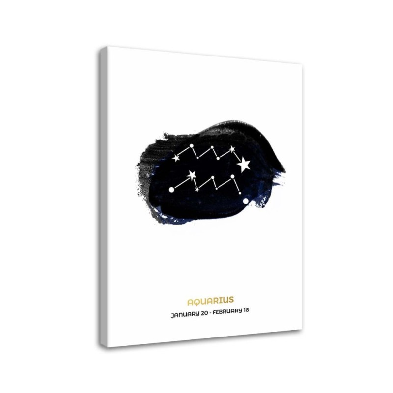 Fashionable Canvas prints for the living room - Zodiac sign Aquarius | FEEBY