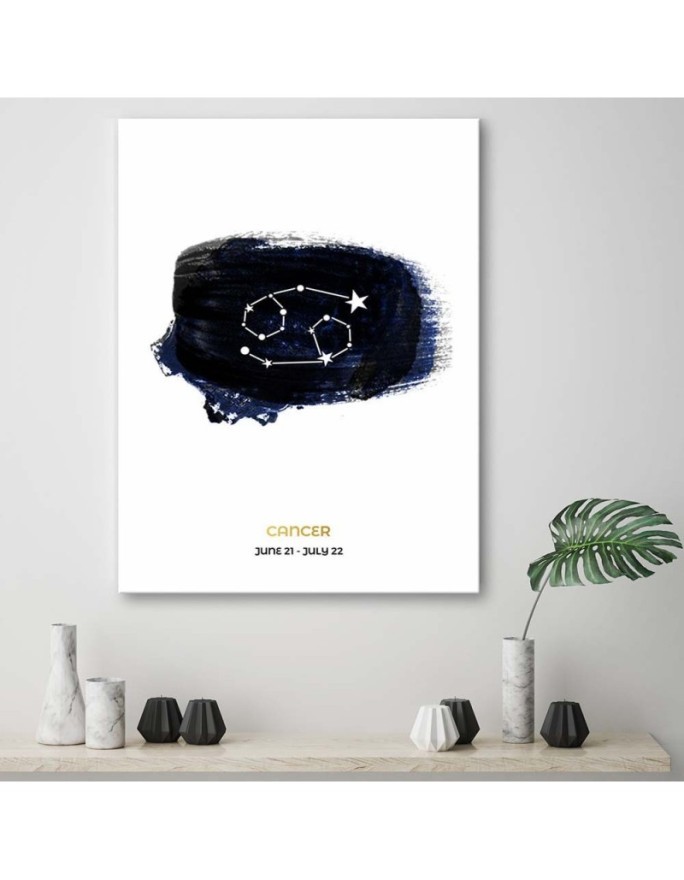 Fashionable Canvas prints for the living room - Zodiac sign Cancer | FEEBY