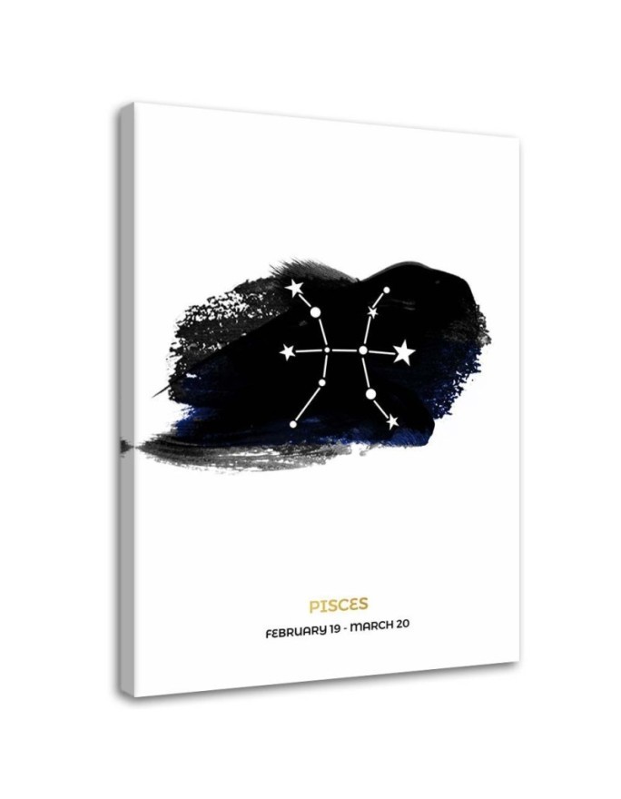 Fashionable Canvas prints for the living room - Zodiac sign Pisces | FEEBY
