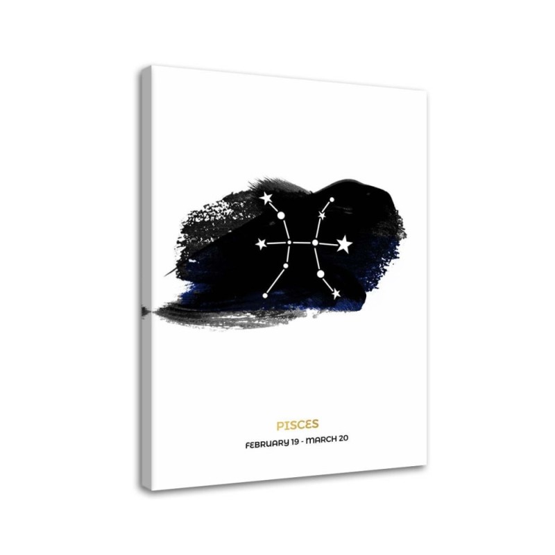 Fashionable Canvas prints for the living room - Zodiac sign Pisces | FEEBY