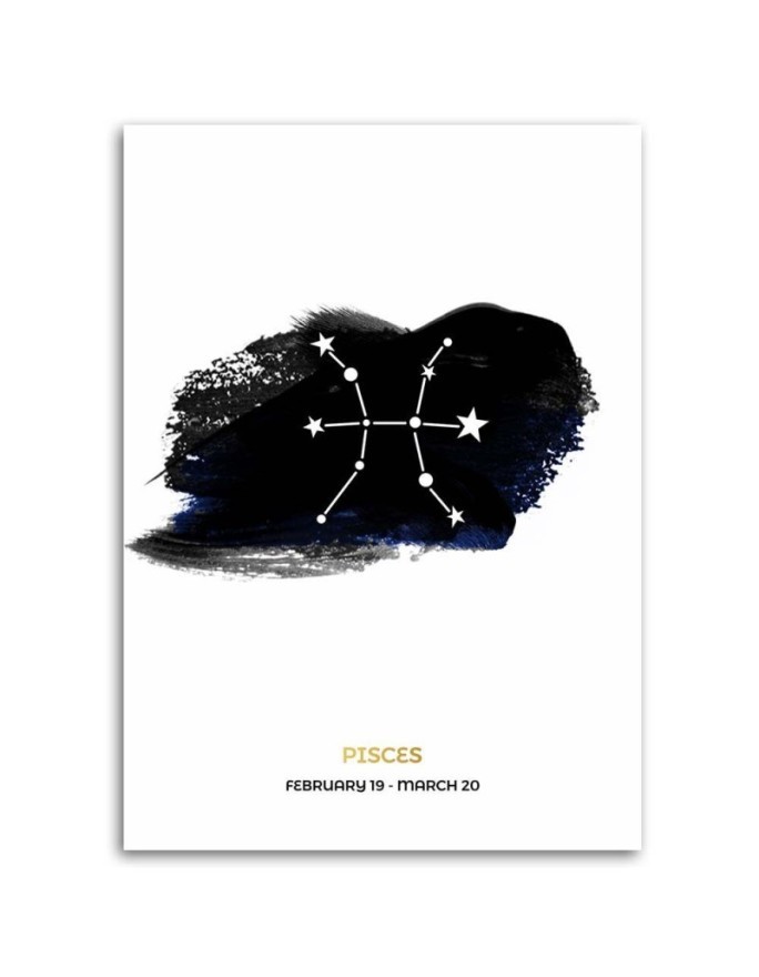 Fashionable Canvas prints for the living room - Zodiac sign Pisces | FEEBY