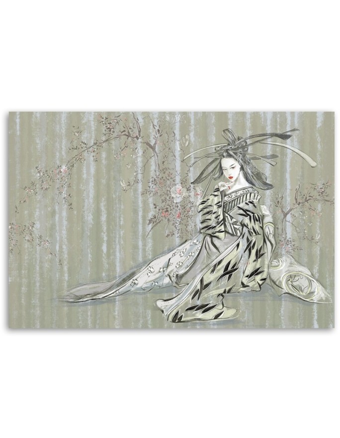 Oriental canvas painting - Traditional Japanese geisha | FEEBY