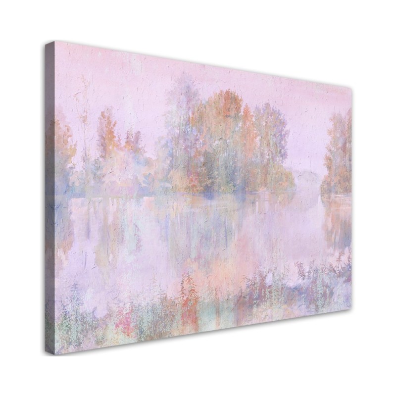 Stylish Canvas painting for living room - Lake view landscape | FEEBY