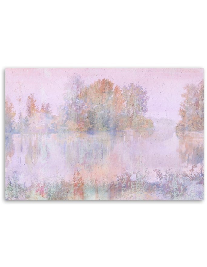 Stylish Canvas painting for living room - Lake view landscape | FEEBY