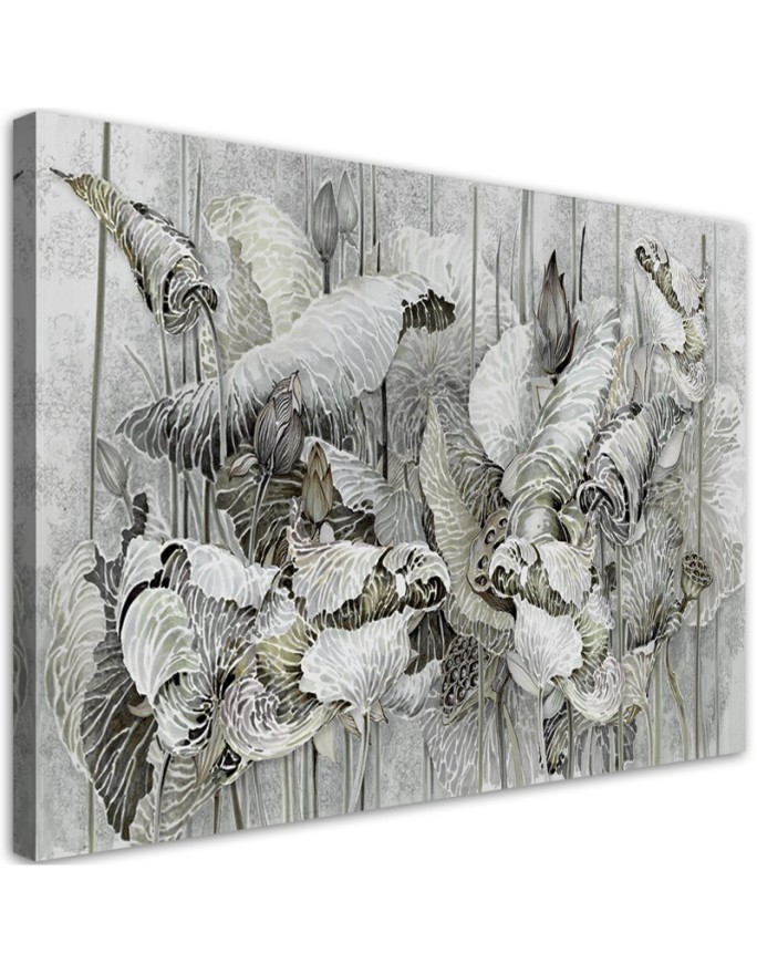 Stylish Canvas painting for living room - Lotus flowers | FEEBY