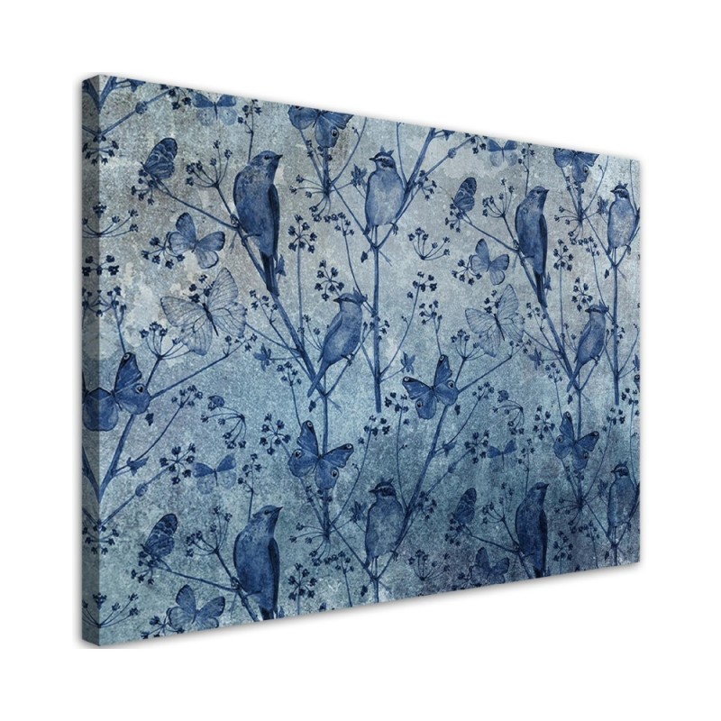 Stylish Canvas painting for living room - Birds on branches | FEEBY