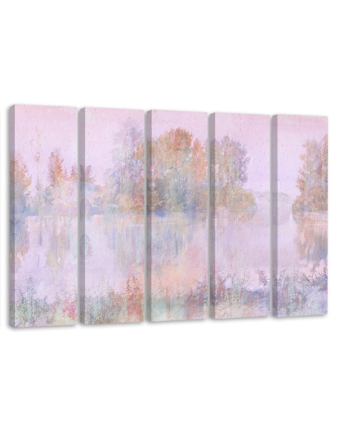 Canvas print Lake view 5 Piece