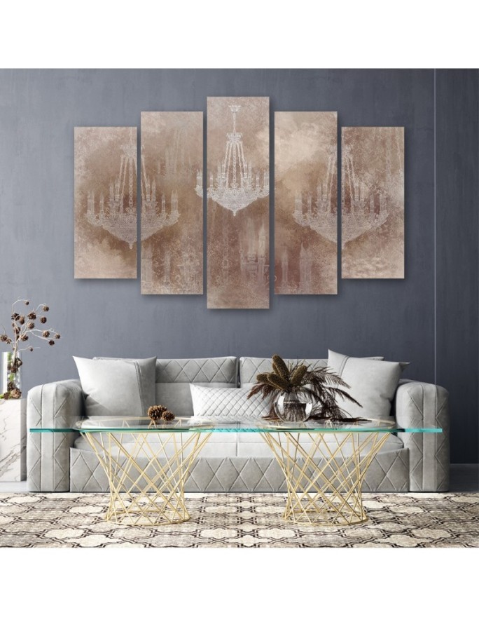 5 Piece Stylish paintings Canvas for wall - Chandeliers | FEEBY