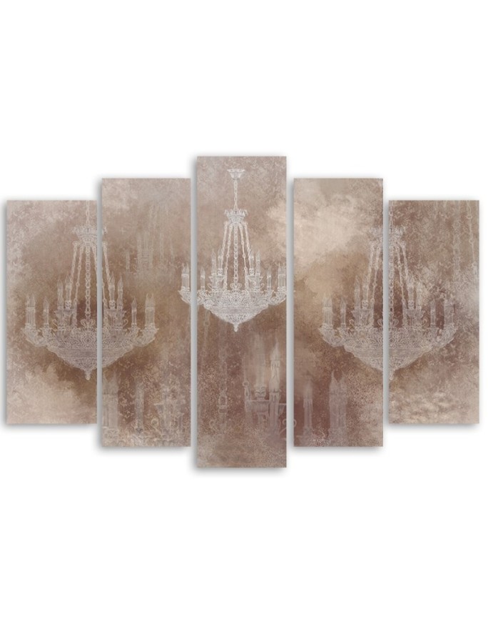 5 Piece Stylish paintings Canvas for wall - Chandeliers | FEEBY