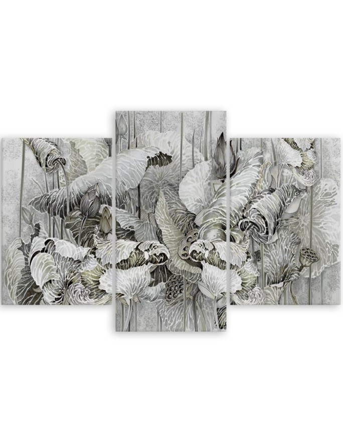 Flowers of the sacred lotus - Modern paintings for wall | FEEBY