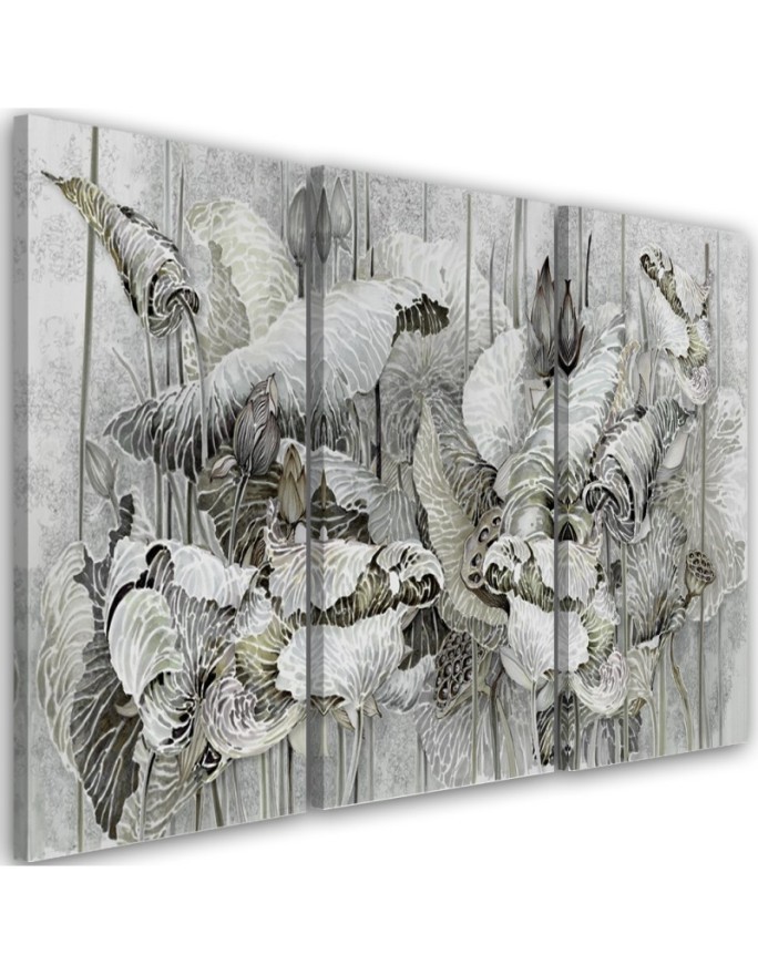 Flowers of the sacred lotus - Modern Canvas paintings for the living room | FEEBY