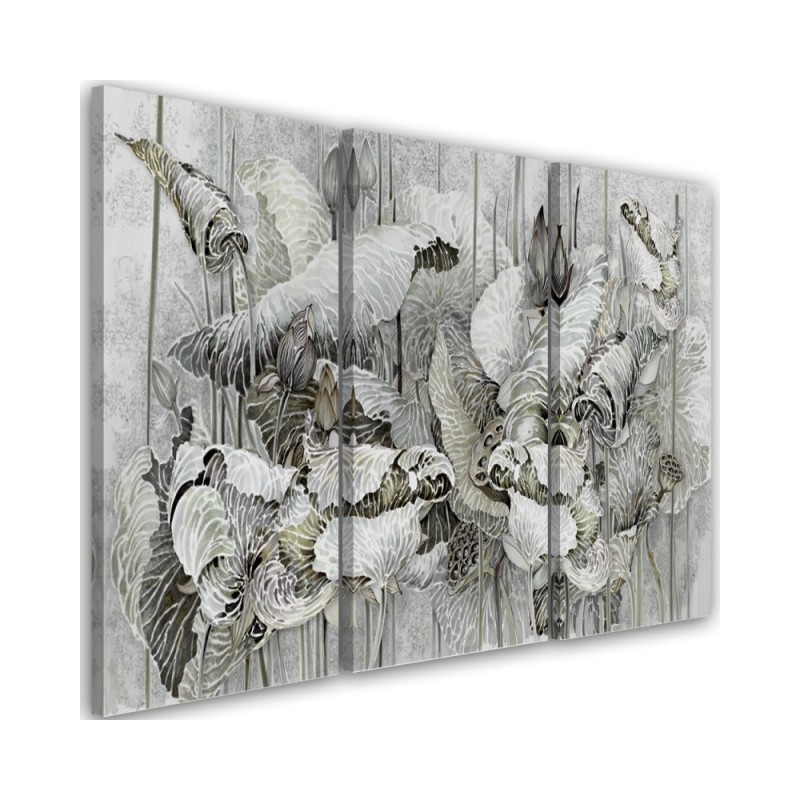 Flowers of the sacred lotus - Modern Canvas paintings for the living room | FEEBY