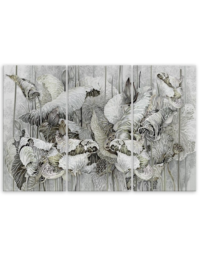 Flowers of the sacred lotus - Modern Canvas paintings for the living room | FEEBY
