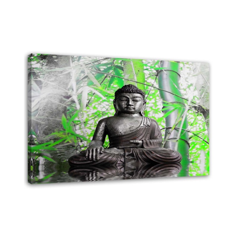Abstract Prints on canvas - Buddha bamboo leaves | FEEBY