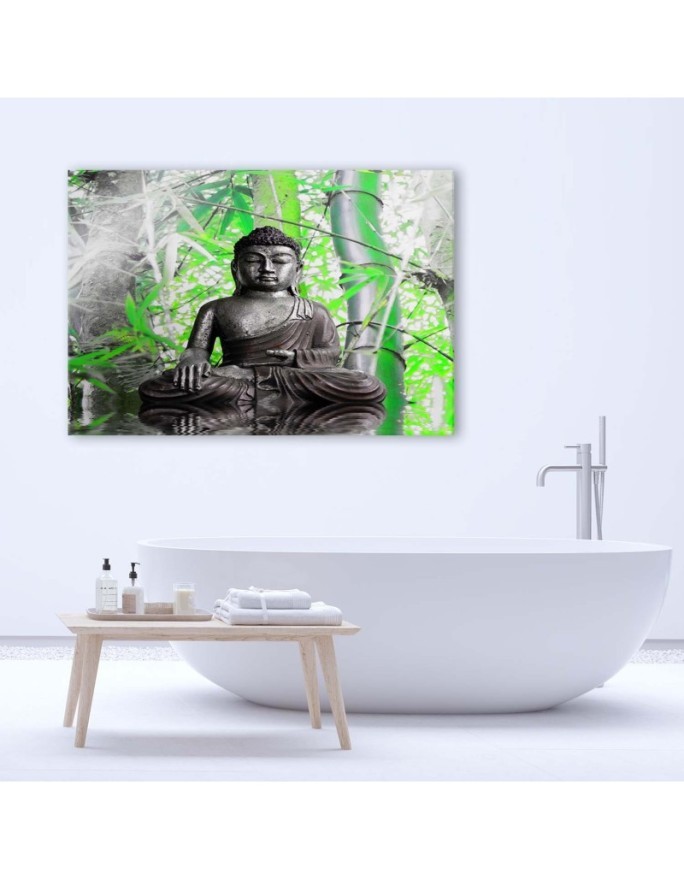 Abstract Prints on canvas - Buddha bamboo leaves | FEEBY