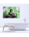 Abstract Prints on canvas - Buddha bamboo leaves | FEEBY
