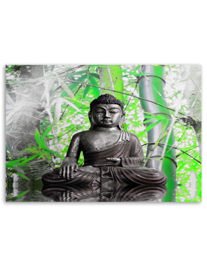Abstract Prints on canvas - Buddha bamboo leaves | FEEBY