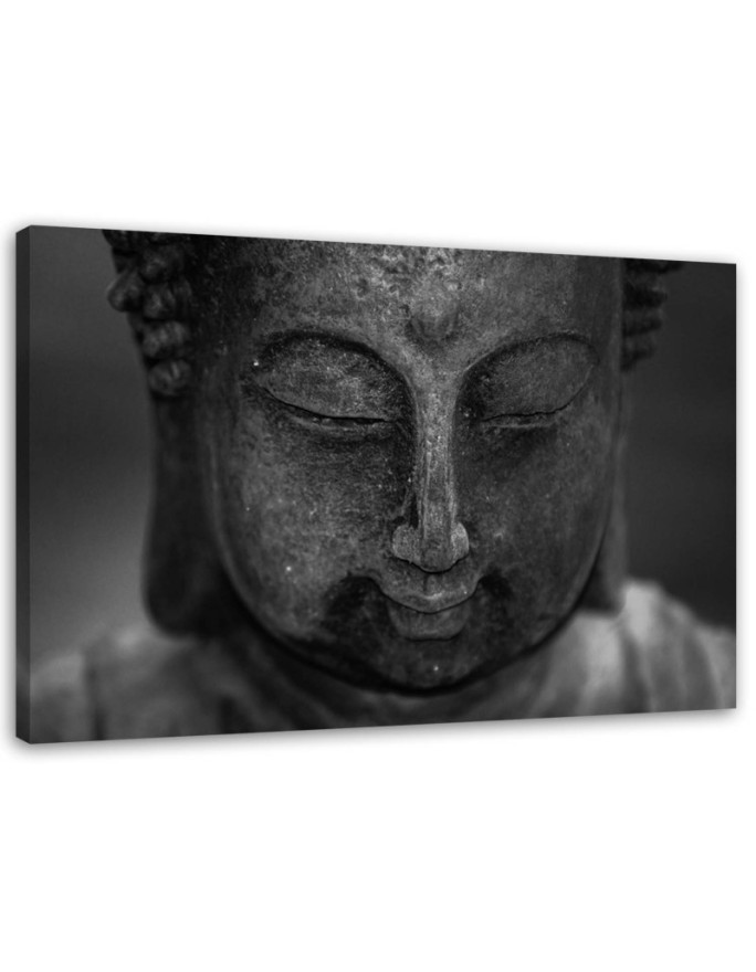 Abstract painting on canvas - Head of a thoughtful Buddha | FEEBY
