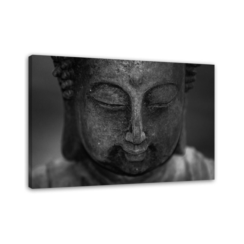 Abstract painting on canvas - Head of a thoughtful Buddha | FEEBY