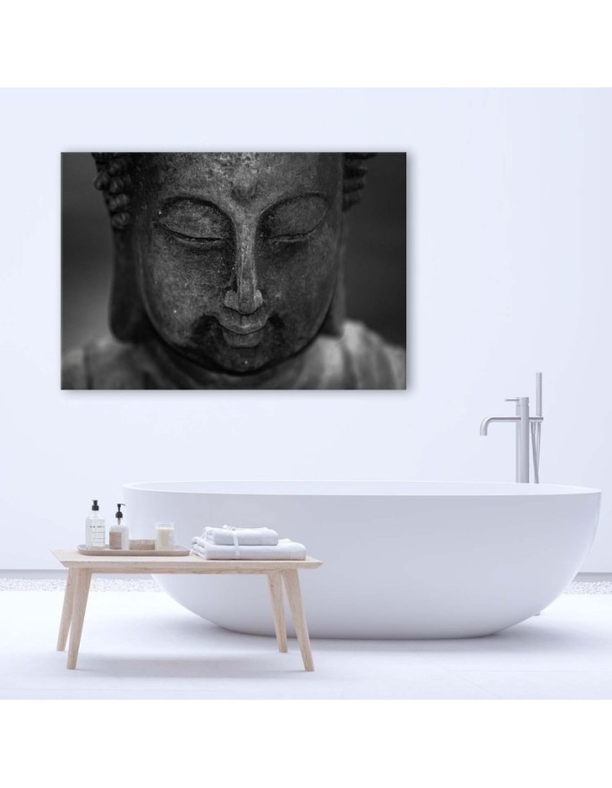 Abstract painting on canvas - Head of a thoughtful Buddha | FEEBY