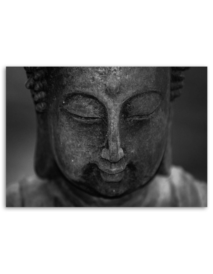 Abstract painting on canvas - Head of a thoughtful Buddha | FEEBY