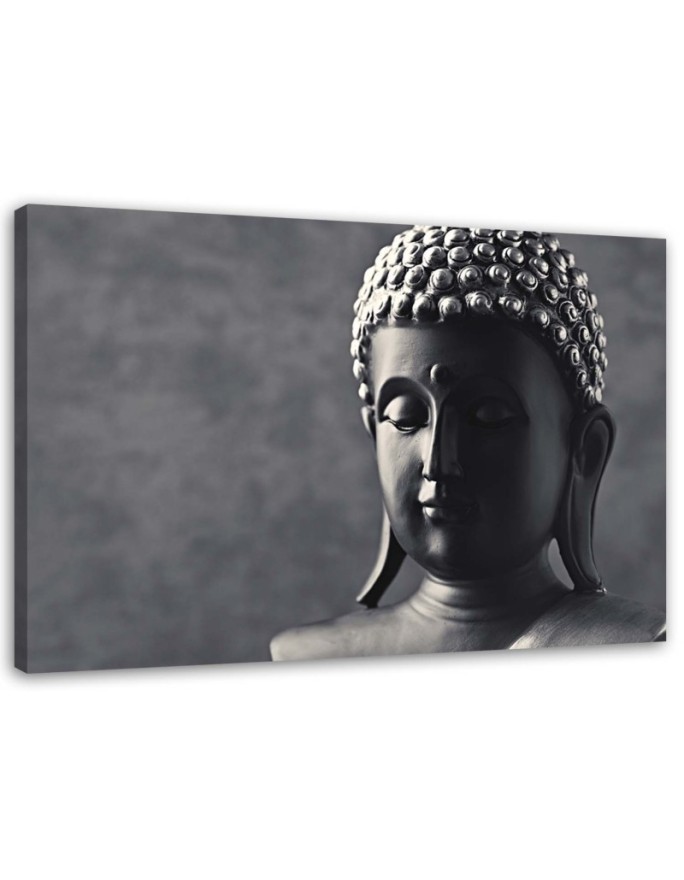 Canvas prints abstract on canvas - Buddha on grey background | FEEBY