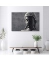 Canvas prints abstract on canvas - Buddha on grey background | FEEBY