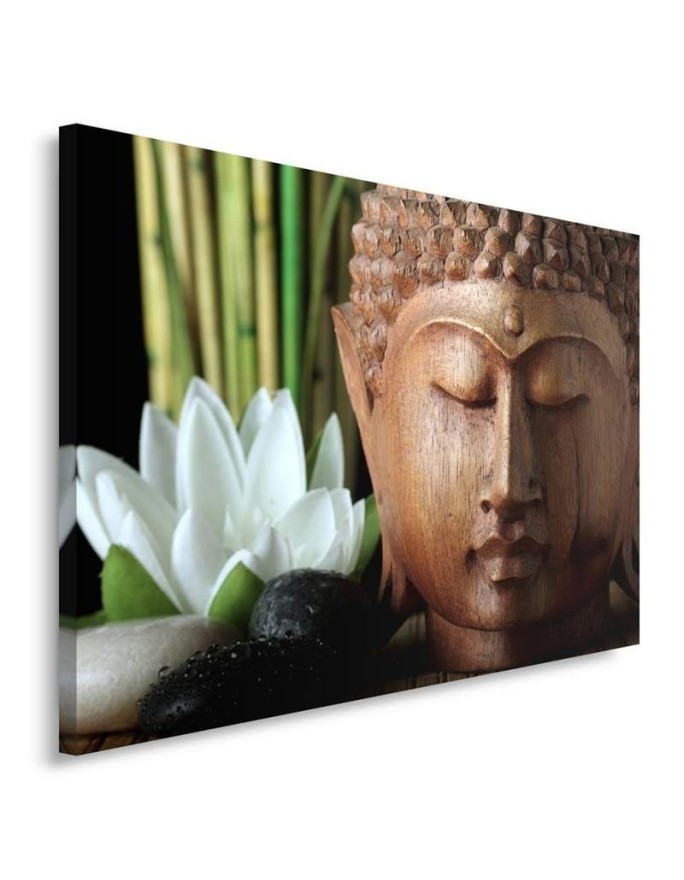 Painting abstract on canvas - Buddha lotus flower | FEEBY