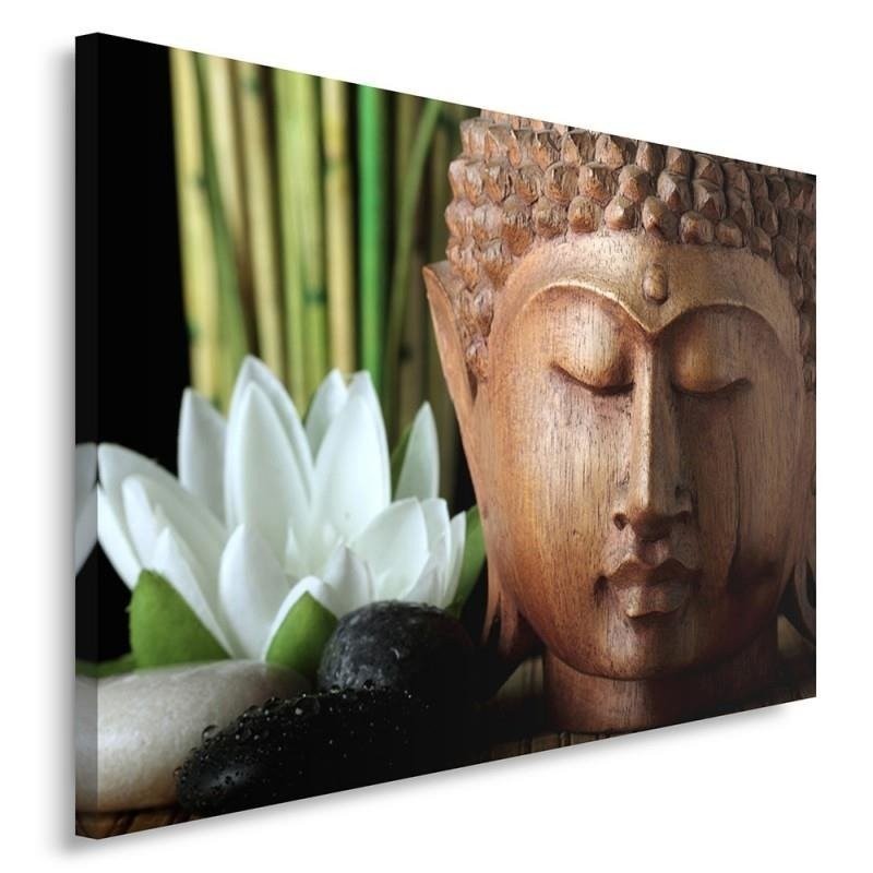 Painting abstract on canvas - Buddha lotus flower | FEEBY