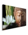 Painting abstract on canvas - Buddha lotus flower | FEEBY