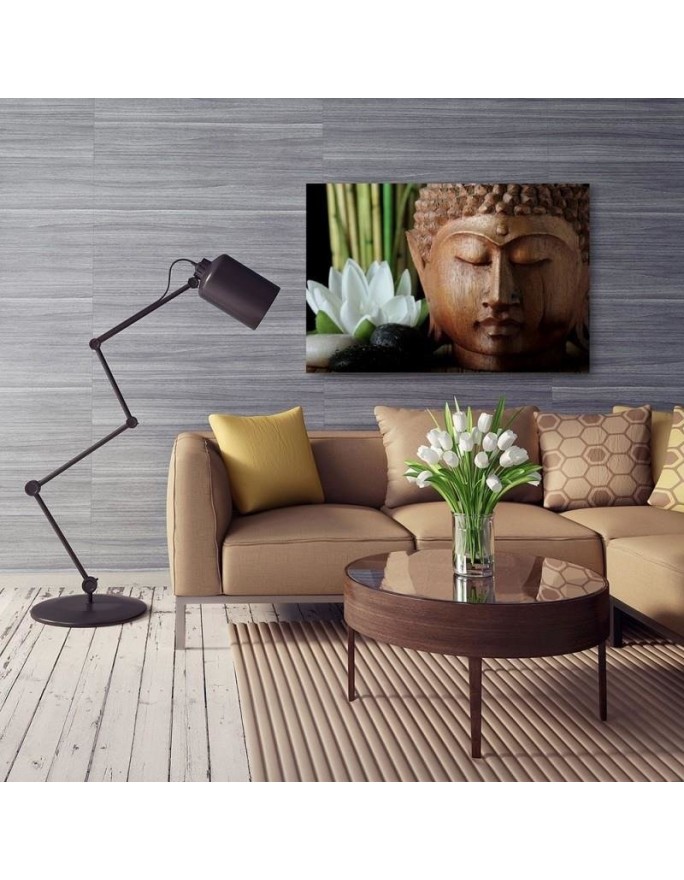Painting abstract on canvas - Buddha lotus flower | FEEBY