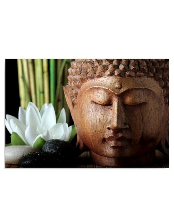 Painting abstract on canvas - Buddha lotus flower | FEEBY