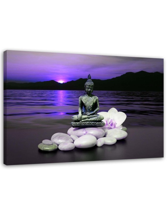 Canvas prints abstract on canvas - Buddha on stones | FEEBY