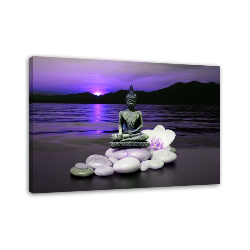 Canvas prints abstract on canvas - Buddha on stones | FEEBY