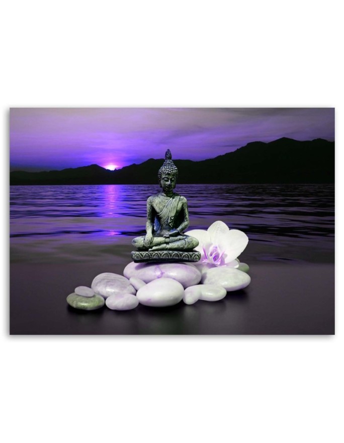 Canvas prints abstract on canvas - Buddha on stones | FEEBY