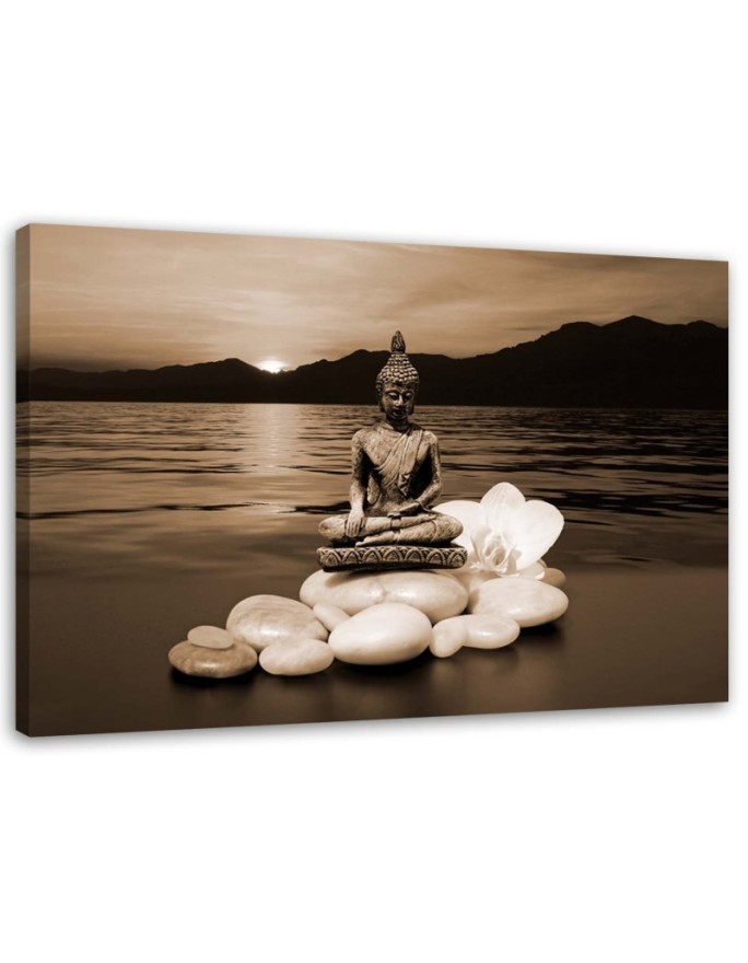 Canvas prints abstract on canvas - Buddha on zen stones | FEEBY