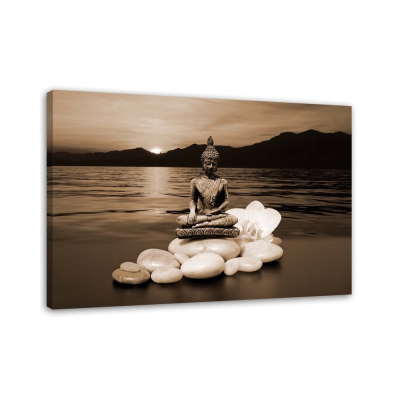 Canvas prints abstract on canvas - Buddha on zen stones | FEEBY